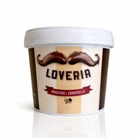 LOVERIA ARACHIDE E CARAMELLO - 5,5 Kg. CREMINO GELATO | Leagel | Certificazioni: senza glutine; Confezione: secchiello da 5,5 kg