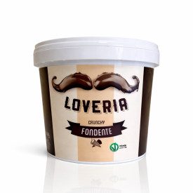 LOVERIA CRUNCHY-DARK CREAM - 5.5 Kg. | Leagel | Certifications: gluten free, vegan; Pack: bucket of 5,5 kg.; Product family: cre