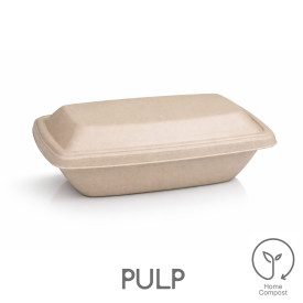 SOFFIO 750 - TAKEAWAY ICE CREAM TUB IN CELLULOSE PULP - 50 PCS - DOMOGEL | Domogel | Certifications: compostable; Pack: box of 5