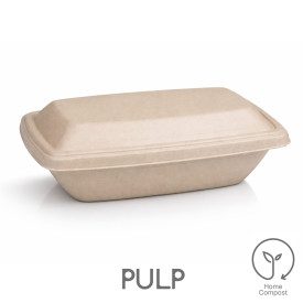 SOFFIO 1000 - TAKEAWAY ICE CREAM TUB IN CELLULOSE PULP - 50 PCS - DOMOGEL | Domogel | Certifications: compostable; Pack: box of 