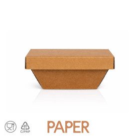 KRAFTY 500 G. / 750 CC - PAPER TAKEAWAY ICE CREAM TUB - 60 PCS - DOMOGEL | Domogel | Pack: box of 60 pcs.; Product family: take 