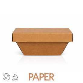 KRAFTY 750 G. / 1000 CC - PAPER TAKEAWAY ICE CREAM TUB - 40 PCS - DOMOGEL | Domogel | Pack: box of 40 pcs.; Product family: take