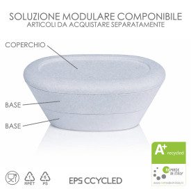 SUPER BASE GR. 750 BLUE ICE - VASCHETTA ASPORTO GELATO CCYCLED | Domogel | Confezione: scatola da 100 pz.; Tipo di prodotto: asp