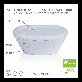 SUPER COPERCHIO GR. 1000 BLUE ICE - PER VASCHETTA ASPORTO GELATO CCYCLED | Domogel | Confezione: scatola da 100 pz.; Tipo di pro