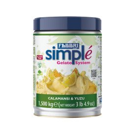 SIMPLE' COMPLETE GELATO BASE CALAMANSI E YUZU 1.5 KG - FABBRI | Fabbri | Certifications: kosher, gluten free, vegan; Pack: can o