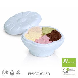 FIORE 1000 BLUE-ICE VASCHETTA GELATO CCYCLED - 60 PZ. DOMOGEL | Domogel | Confezione: scatola da 60 pz.; Tipo di prodotto: aspor