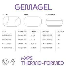 GEMAGEL CRUNCH 750 - TAKEAWAY ICE CREAM TUB - 90 PCS - DOMOGEL | Domogel | Pack: box of 90 pcs.; Product family: take away and d