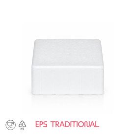 DOMOCLASS 4 LOW SQUARE - ICE CREAM CAKE CONTAINER | Domogel | Pack: box of 30 pcs.; Product family: take away and delivery | Squ