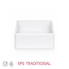 DOMOCLASS 6 LOW SQUARE - ICE CREAM CAKE CONTAINER | Domogel | Pack: box of 30 pcs.; Product family: take away and delivery | Squ