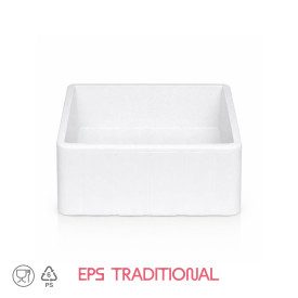 DOMOCLASS 8 LOW SQUARE - ICE CREAM CAKE CONTAINER | Domogel | Pack: box of 30 pcs.; Product family: take away and delivery | Squ