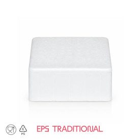 DOMOCLASS 8 LOW SQUARE - ICE CREAM CAKE CONTAINER | Domogel | Pack: box of 30 pcs.; Product family: take away and delivery | Squ