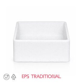 DOMOCLASS 10 LOW SQUARE - ICE CREAM CAKE CONTAINER | Domogel | Pack: box of 30 pcs.; Product family: take away and delivery | Sq