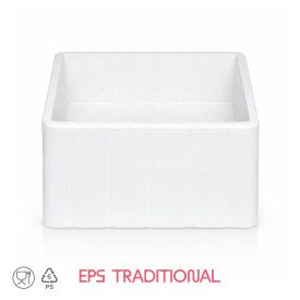 DOMOCLASS 14 SQUARE - ICE CREAM CAKE CONTAINER | Domogel | Pack: box of 18 pcs.; Product family: take away and delivery | Square