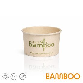 BAMBOO CC. 160 - COPPETTA GELATO BIO COMPOSTABILE | Domogel | Certificazioni: compostabile; Confezione: scatola da 1000 pz.; Tip