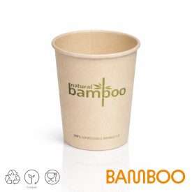 BAMBOO CC. 450 - BICCHIERE BIO COMPOSTABILE | Domogel | Certificazioni: compostabile; Confezione: scatola da 1000 pz.; Tipo di p