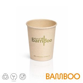 BAMBOO CC. 300 - COLD DRINK CUPS BIO COMPOSTABLE | Domogel | Certifications: compostable; Pack: box of 1000 pcs.; Product family