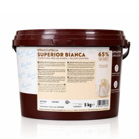 SUPERIOR WHITE STRACCIATELLA COATING - MARTINI GELATO | Martini Gelato | Certifications: halal, gluten free, hydrogenated fat fr