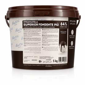 SUPERIOR DARK PLUS STRACCIATELLA COATING - MARTINI LINEA GELATO | Certifications: gluten free, vegan, hydrogenated fat free; Pac