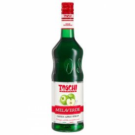 SYRUP GREEN APPLE | Toschi Vignola | Certifications: vegan; Pack: box of 7.92 kg.-6 bottles of 1.32 kg.; Product family: topping