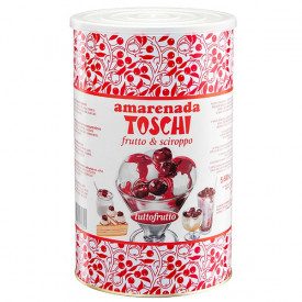 Buy online CHERRIES "TUTTOFRUTTO 20/22 (4 X 5.6 KG) Toschi Vignola | box of 22.4 kg.-4 cans of 5.60 kg. | Whole red cherries in 