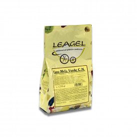 BASE EASY GREEN APPLE | Leagel | bag of 1,25 kg. | A complete green apple gelato base, to be mixed with water. Certifications: g