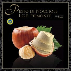 Acquista PESTO DI NOCCIOLA PIEMONTE IGP - LINEA GOLD | Leagel | secchiello da 3,5 kg. | Pasta grezza pura di Nocciola. Certifica
