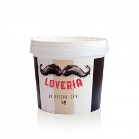 LOVERIA CREAM - 5.5 Kg. | Leagel | bucket of 5,5 kg. | Hazelnut and chocolate flavor ripple cream, cremino style. Certifications