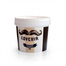 LOVERIA DARK CREAM - 5.5 Kg. | Leagel | bucket of 5,5 kg. | Dark chocolate flavor ripple cream, cremino style. Certifications: g