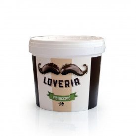 LOVERIA PISTACHIO CREAM - 5.5 Kg. | Leagel | bucket of 5,5 kg. | Pistachio flavor ripple cream, cremino style. Certifications: g