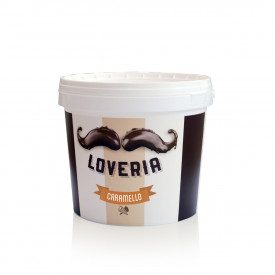 LOVERIA CARAMEL CREAM - 5,5 Kg. | Leagel | bucket of 5,5 kg. | Caramel flavor ripple cream, cremino style. Certifications: glute