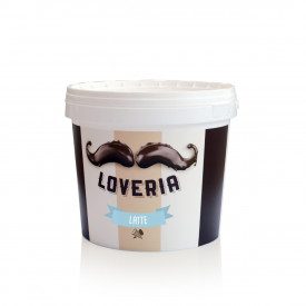 LOVERIA MILK CHOCOLATE CREAM - 5.5 Kg. | Leagel | bucket of 5,5 kg. | Milx and chocolate flavor ripple cream, cremino style. Cer