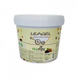 VEGELLA CREAM | Leagel | bucket of 5,5 kg. | Ripple cream, cocoa and hazelnuts. Vegan ok certified. Certifications: gluten free,