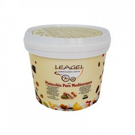 Buy PURE MEDITERRANEAN PISTACHIO PASTE | Leagel | bucket of 3,5 kg. | Mediterranean pistachios ice cream paste with a dash of Ch