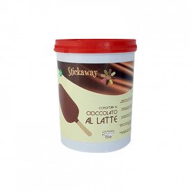 Buy STICKAWAY MILK CHOCOLATE 1.2 KG. - ICE CREAM STICK COVERING LEAGEL | Leagel | bucket of 1,2 kg. | Milk chocolate covering.