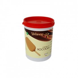 Buy STICKAWAY PURE HAZELNUT 1.2 KG. - ICE CREAM STICK COVERING LEAGEL | Leagel | bucket of 1,2 kg. | White chocolate with hazeln