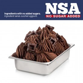 BASE CIOCCOLATO NSA - SUGAR & MILK FREE Prodotti Rubicone | scatola da 13,2 kg. - 8 buste da 1,65 kg. | Base Cioccolato senza zu