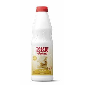 TOPPING WHITE (WHITE CHOCOLATE) | Toschi Vignola | Pack: box of 5.4 kg.-6 bottles of 0.9 kg.; Product family: toppings and syrup