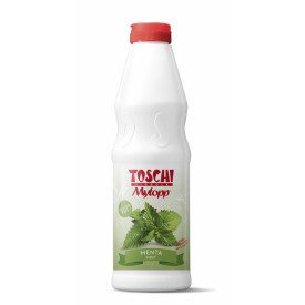 TOPPING MINT | Toschi Vignola | Certifications: vegan; Pack: box of 6 kg. -6 bottles of 1 kg.; Product family: toppings and syru