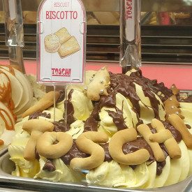 Gelq.it | Buy online CHOCOLATE & BISCUIT CREAM Toschi Vignola | box of 10 kg.-2 buckets of 5 kg. | Tasty chocolate cream Enriche