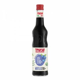 Gelq.it | Buy online BLUEBERRY SYRUP ZERO+ Toschi Vignola | box of 2.8 kg. - 5 bottles of 0.56 kg. | BLUEBERRY taste syrup, no s