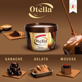 CREMINO OTELLA COCOA AND HAZELNUT | Elenka | Pack: 1 bucket of 2,5 kg.; Product family: cream ripples  | Cocoa cream and hazelnu