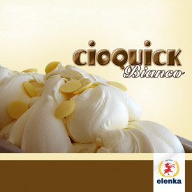 CIOQUICK WHITE ELENKA 1.6 kg - WHITE CHOCOLATE GELATO BASE | Elenka | Pack: bags of 1.6 kg.; Product family: ice cream bases | C