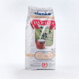 GELATO BASE DARILOI ELENKA - 5 KG. | Elenka | Pack: bag of 5 kg. | White gelato gelato base hot process. Dosage 250 Gr. per litr