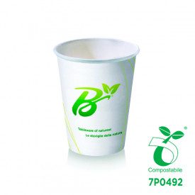 Gelq.it | Buy online 6OZ HOT DRINK BIO CUP - COMPOSTABLE - BIOPLAT Scatolificio del Garda | pieces per box: 1.000 | Paper Cup of