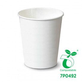 12OZ HOT DRINK BIO CUP - COMPOSTABLE - WHITE | SDG | Certifications: bio; Pack: pieces per box: 1.000; Product family: paper cup