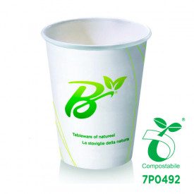 BICCHIERE BIO BIBITA CALDA 12OZ - COMPOSTABILE - GRAFICA BIOPLAT | SDG  | pezzi per scatola: 1.000 | Bicchiere 12 OZ in cartonci