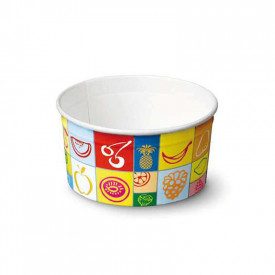 COPPETTA GELATO IN CARTA MOD. 102 - 155 ML - GRAFICA TUTTI FRUTTI | SDG  | pezzi per scatola: 1.485 | Coppa gelato in carta 155 