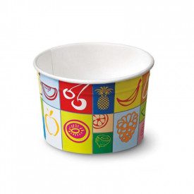 COPPETTA GELATO IN CARTA MOD. 110 - 165 ML - GRAFICA TUTTI FRUTTI | SDG  | pezzi per scatola: 2.184 | Coppa gelato in carta 165 