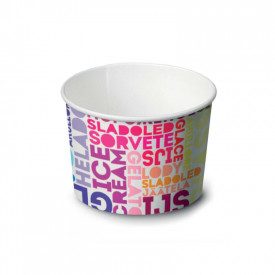 Gelq.it | Buy online 165 ML GELATO PAPER CUP MOD. 110 - TEXT Scatolificio del Garda | pieces per box: 2.184 | 165 ml Paper ice c