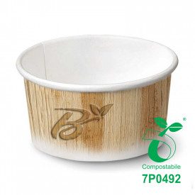 COPPETTA GELATO BIO MOD.350 - 390 ML - COMPOSTABILE | SDG  | pezzi per scatola: 1.200 | Coppa biodegradabile cartoncino in pura 